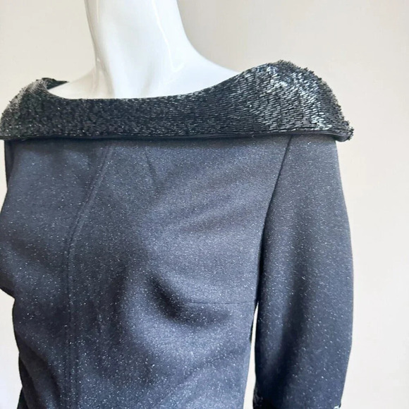 Matis by Lucian Matis Retro Style 50s 60s Beaded Sheath Dress M - Picture 4 of 12